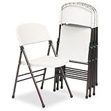 Endura Molded Folding Chair, Bronze Frame, Ecru Speckle Chair, 4/Ctn SMF36869ECB4