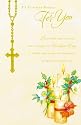 Traditional Religious Christmas Card - Rosary