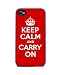 Keep Calm and Carry On - Red iPhone 4 or 4s Cover