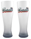 Miami Dolphins 23-Ounce Frosted Pilsner Glass Set