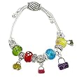 Small Handbag Themed High Fashion Charm Bracelet -- Adjustable