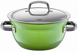 Silit 4-1/2-Quart Cook N Serve with Lid, Lemon Green