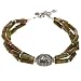 Handmade Unakite & Silver Bracelet