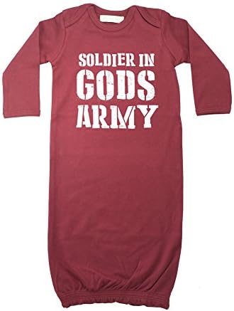 Kee Kee Tees Unisex Baby Soldier in God's Army Gown One Size Camouflage