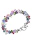 Made with Swarovski Elements� Multicolor Crystal .925 Sterling Silver 7.5" Bracelet With Toggle Clasp