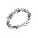 Made with Swarovski Elements� Multicolor Crystal .925 Sterling Silver 7.5" Bracelet With Toggle Clasp