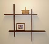 Contemporary Wall Shelf Unit - 2 Level - Black (Black) (34.25