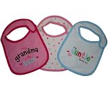 Child Of Mine Carter's 3 piece Waterproof Bib Set for Baby Girl Teething/Feeding
