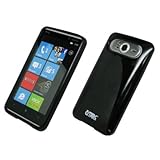 EMPIRE Black Poly Skin Case Cover for HTC HD7