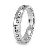 True Love Waits Stainless Steel Ring (4.5 mm) - Sizes 4-11