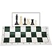 Best Value Tournament Chess Set Filled Chess Pieces and Green Roll-Up Vinyl Chess Board Game