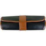 Review   / Black and Tobacco Brown Baekgaard Vivid Bright Leather Jewelry Roll for travel - packed with features!
