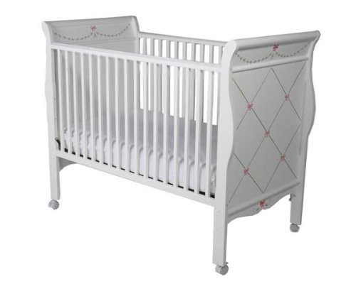 Sweet Beginnings Lattice and Bows Crib