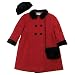 Rothschild Girls Red Wool Coat, Hat & Pocketbook Set