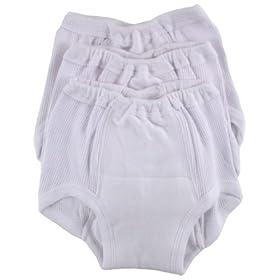Luvable Friends 3 Pack Training Pants, White, Size 2Luvable Friends 3 Pack Training Pants