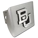 Baylor University Bears Brushed Silver Finish with Chrome BU Emblem NCAA College... 