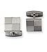 Mens 1/2" Brushed Polished Titanium Square title=