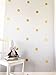 Vinyl Polka Dot Removable Wall Decals (Gold, 3