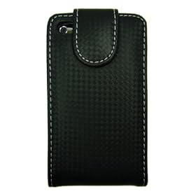 Housse similicuir de protection � fermeture par clip aimant� pour nouveau iPod Touch 4�me G�n�ration convient pour iPod 8G 32G 64G (Noir)