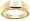14k Yellow Gold Diamond Solitaire Burnished Men's Ring (1/5 ct, H-I Color, I1-I2 Clarity), Size 10