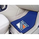BSS - New York Rangers NHL 2-Piece Printed Carpet Car Mats (18x27")"