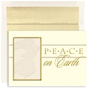 Peace On Earth Angel Religious Christmas Cards -