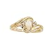 14K Yellow Gold 0.05 ct. Diamond and 6 x 4 MM Oval Shaped Opal Ring
