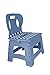Super Quality Heavy Duty Folding Step Stool with handle, Non Slip for Adults and Kids, Saves Space, Super Handy -Blue