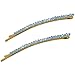 Faceted Crystal Row Two-Tone Bobby Pin - (2 Pcs)