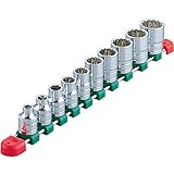 【KTC工具】 21C-12.7sq スタンダードソケットホルダー付きセット (11点) 六角・12角混合 / TB410XE