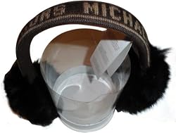 Women's Michael Kors Ear Muffs Rabbit Hair Chocolate/Dark Camel