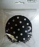 Black Polka Dot Cupcake Liners STD 50 count