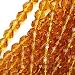 Czech Fire Polish Glass Beads 8mm Round Amber Topaz (25)