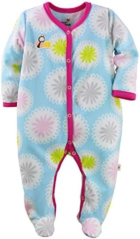 Sunday Park Baby Girl Footed Fleece Sleeper Pajama,5-8 Months,Flower