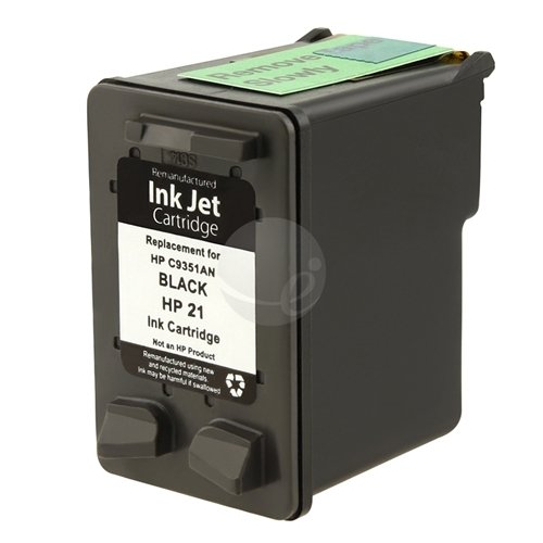 HP Remanufactured Black #21 Ink Cartridge