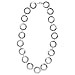 Sterling Silver Pebble Hammered Open Circles Necklace - Artisan Handcrafted in Mexico