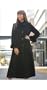 Women's Lydia Cashmere Coat with Fox Fur Trim, BLACK/BLACK, Size LARGE (10/12)
