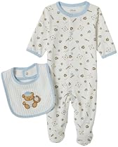 Little Me Layette Footie, Baseball, Ivory Multi, 3 Months