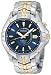 Seiko SKA402 Men's Kinetic Two Tone Gold Plated Blue Dial Watch