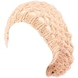 Open Crochet Net Knit Light Beret Slouch Tam Hat Pink
