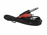 Your Cable Store 6 Foot 1/4" (6.3mm) Stereo Headphone To RCA Adapter Cable