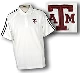 Texas A&M University Men's 3-stripes Polo Shirt, White