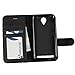 BLU Life Play 2 Case, Abacus24-7 Blue Life Play 2 Wallet Case with Flip Cover, Stand and Pockets for ID, Credit Cards - Flip Case for BLU Life Play 2 L170, Black