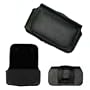 Executive Black Horizontal Leather Side Case Pouch with Belt Clip and Belt Loops for LG CB630 (Invision), CU920 VU, ENV2 (VX9100), GR500 (Xenon) / Samsung U750 Alias 2 [Perfect Fit by Accessory Export]