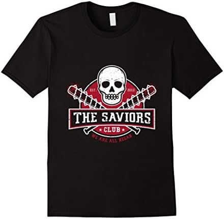 Men's The Saviors Club We Are All Negan T-Shirt XL Black