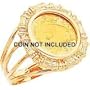 14K Gold 1/20oz Panda Coin Ring Sz 6