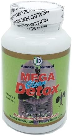 Amazing Natural Mega Clean Detox - Detox &amp; Cleanse Whole Body System; Liver, Kidney, Colon and Pancreas