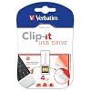 Verbatim Clip-It Cl� USB 2.0 4 Go Blanc