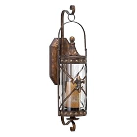 Fluer De Lis Hanging Metal Candle Lantern by bombayjewel