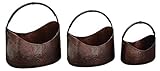 Rena Planter Set Of 3, SETOF3/21,17,14, COPPER TONE